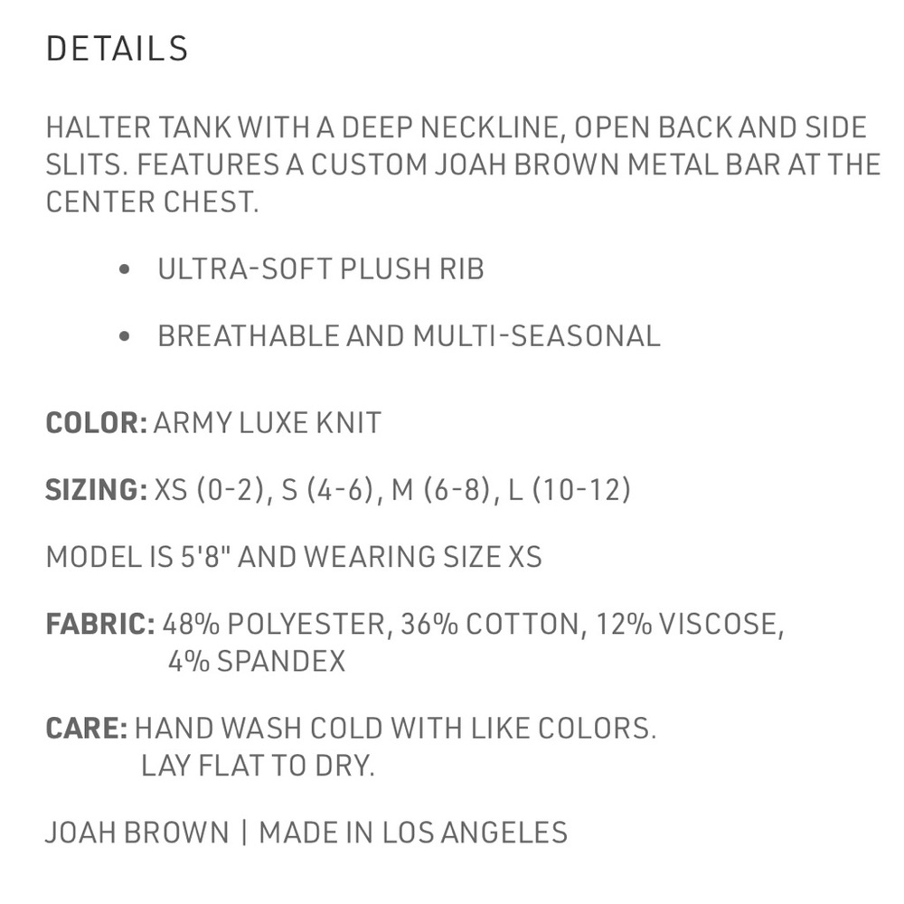 Joah Brown Khaki Ribbed Halter Top - Picture 7 of 12